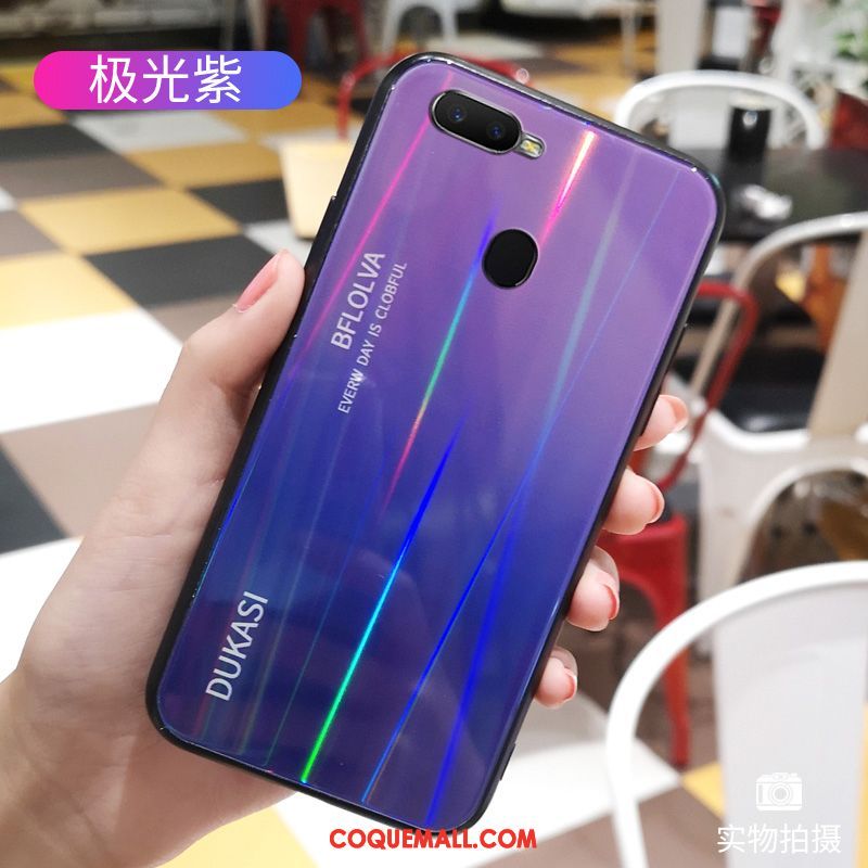 Étui Oppo F9 Starry Fluide Doux Incassable Protection, Coque Oppo F9 Starry Dégradé Net Rouge