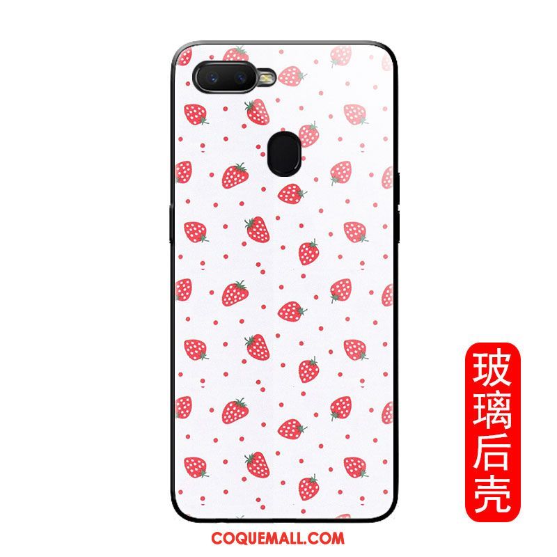 Étui Oppo F9 Starry Fraise Simple Vent, Coque Oppo F9 Starry Silicone Jaune