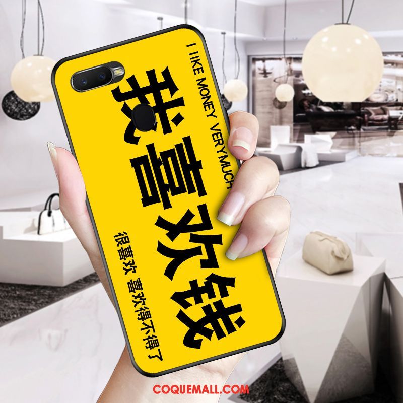 Étui Oppo F9 Starry Jaune Délavé En Daim Rose, Coque Oppo F9 Starry Célébrité Vent