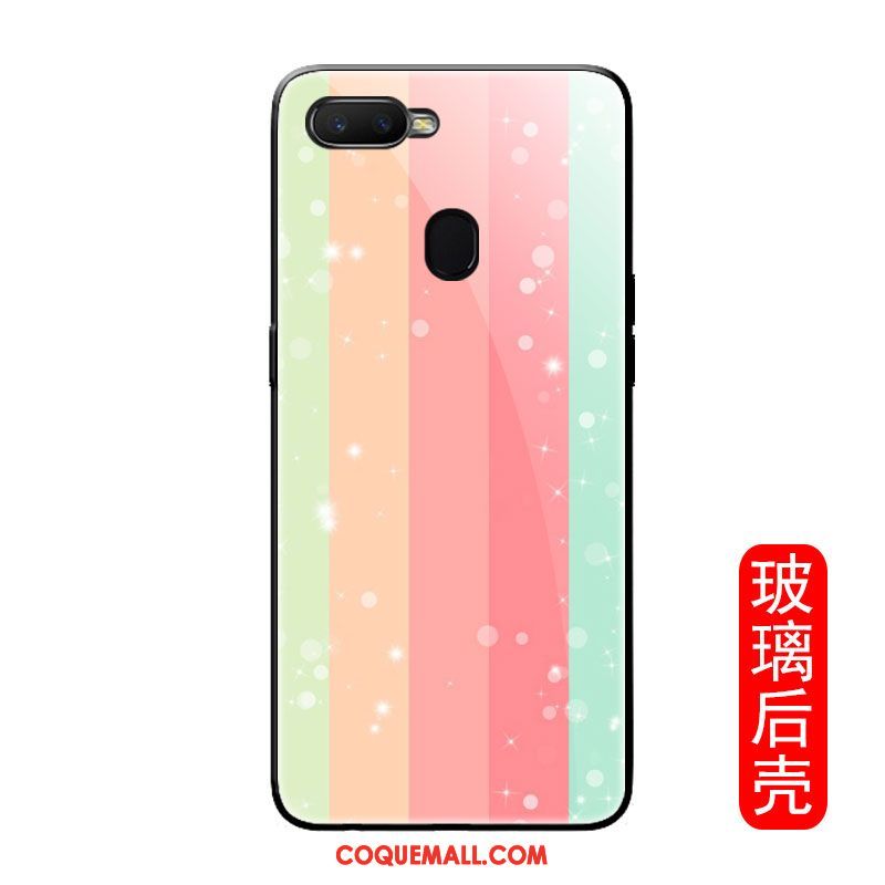 Étui Oppo F9 Starry Personnalité Marque De Tendance Étoile, Coque Oppo F9 Starry Arc En Ciel Verre