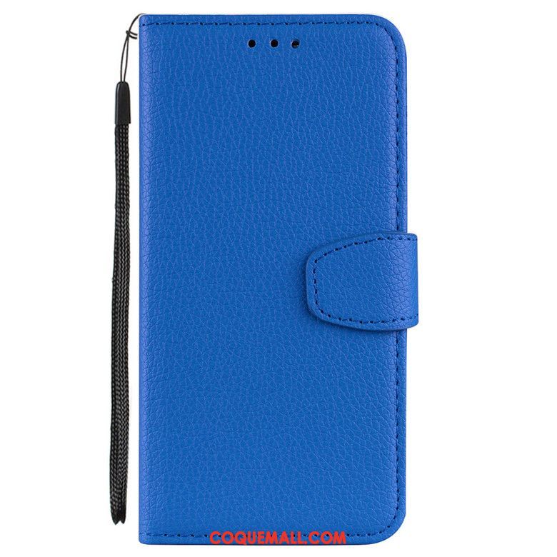 Étui Oppo F9 Starry Tout Compris Étui En Cuir Bleu, Coque Oppo F9 Starry Protection Fluide Doux