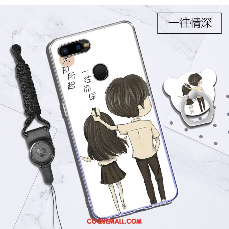 Étui Oppo F9 Starry Téléphone Portable Dessin Animé Anneau, Coque Oppo F9 Starry Incassable Fluide Doux