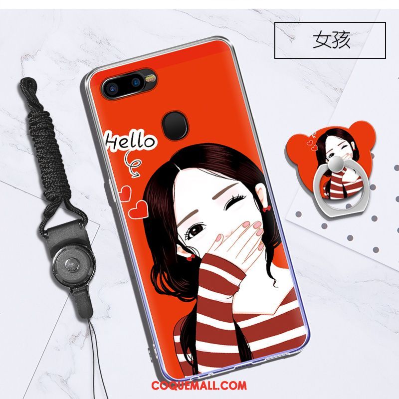 Étui Oppo F9 Starry Téléphone Portable Dessin Animé Anneau, Coque Oppo F9 Starry Incassable Fluide Doux