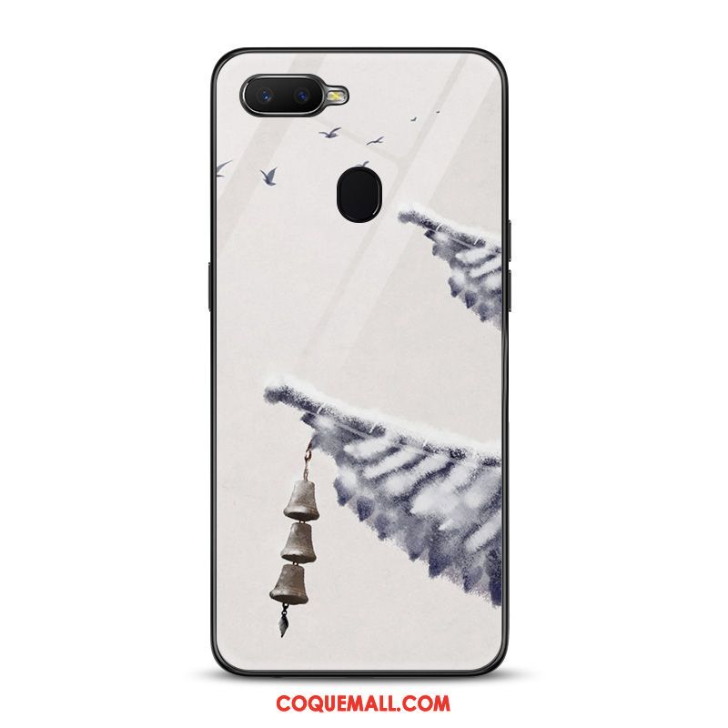 Étui Oppo F9 Verre Téléphone Portable Protection, Coque Oppo F9 Encre Tendance