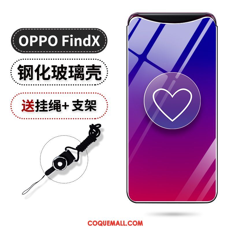 Étui Oppo Find X Ballon Verre Fluide Doux, Coque Oppo Find X Violet Silicone