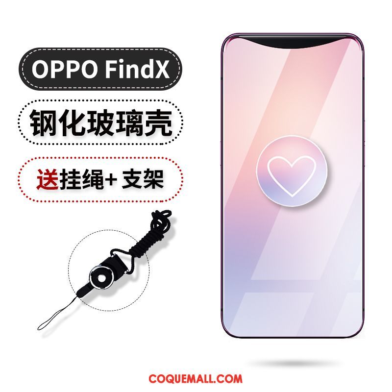 Étui Oppo Find X Ballon Verre Fluide Doux, Coque Oppo Find X Violet Silicone