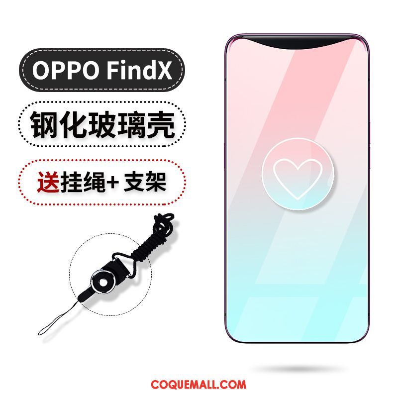 Étui Oppo Find X Ballon Verre Fluide Doux, Coque Oppo Find X Violet Silicone