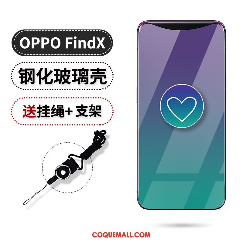 Étui Oppo Find X Ballon Verre Fluide Doux, Coque Oppo Find X Violet Silicone