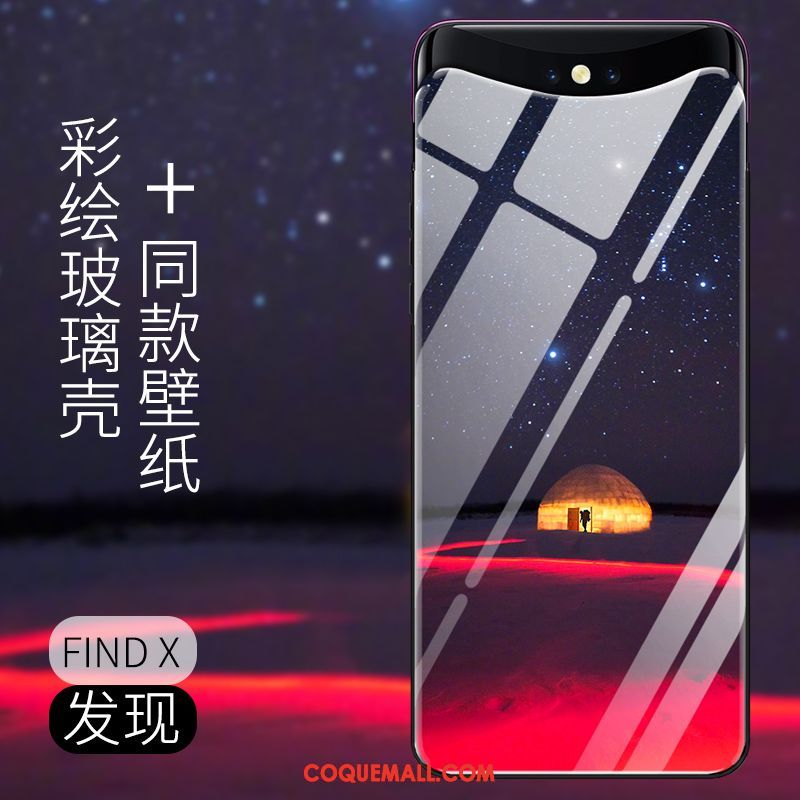 Étui Oppo Find X Bleu Incassable Marque De Tendance, Coque Oppo Find X Protection Silicone