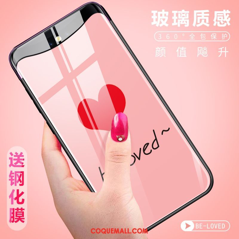 Étui Oppo Find X Créatif Personnalité Rose, Coque Oppo Find X Protection Nouveau