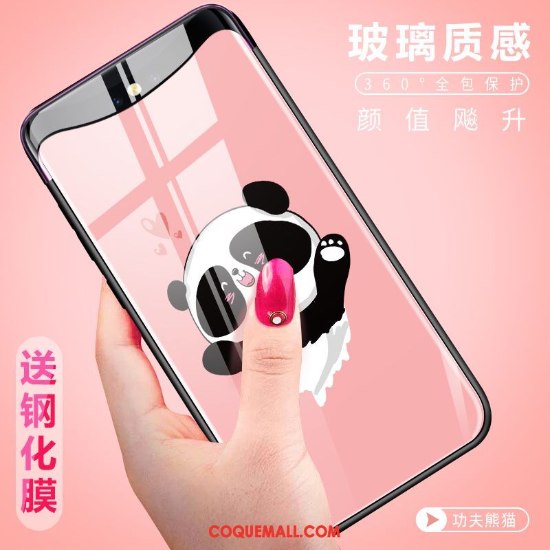 Étui Oppo Find X Créatif Personnalité Rose, Coque Oppo Find X Protection Nouveau