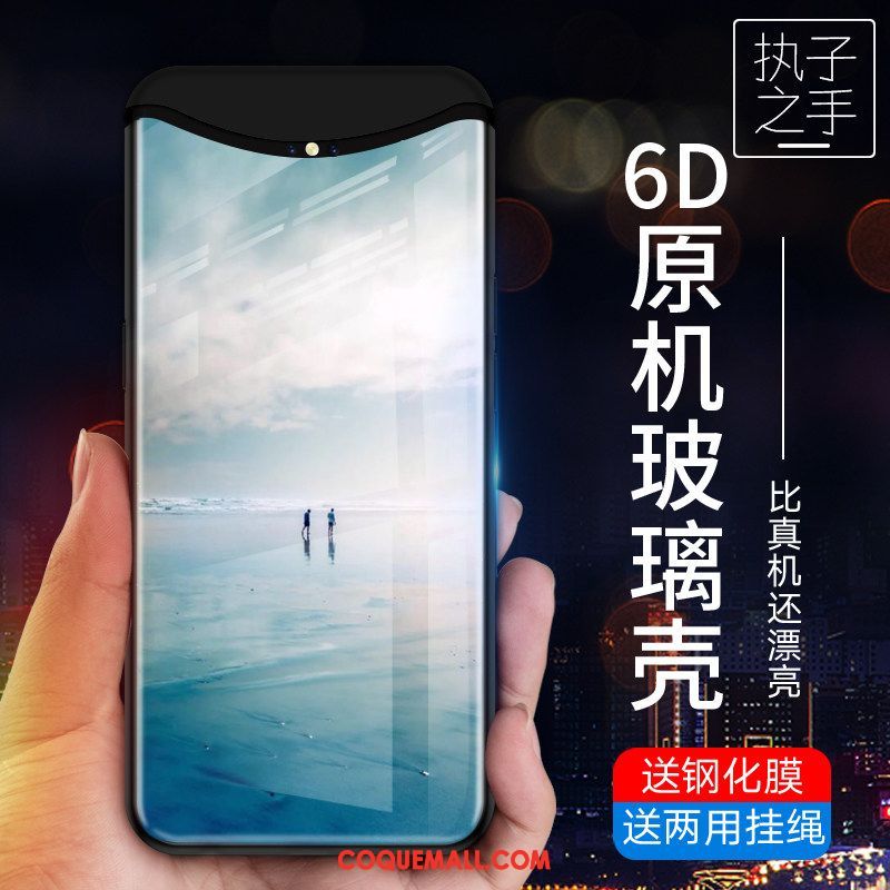 Étui Oppo Find X Délavé En Daim Fluide Doux Personnalité, Coque Oppo Find X Marque De Tendance Protection