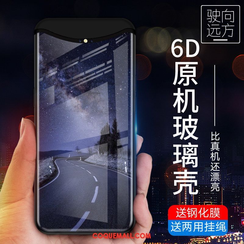 Étui Oppo Find X Délavé En Daim Fluide Doux Personnalité, Coque Oppo Find X Marque De Tendance Protection