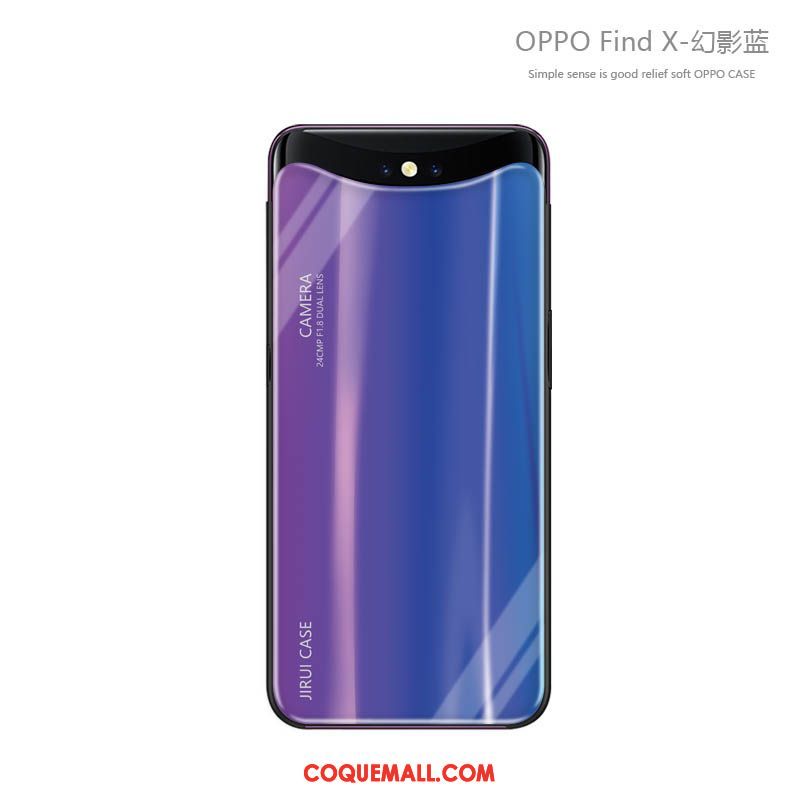 Étui Oppo Find X Personnalité Marque De Tendance Verre, Coque Oppo Find X Incassable Silicone