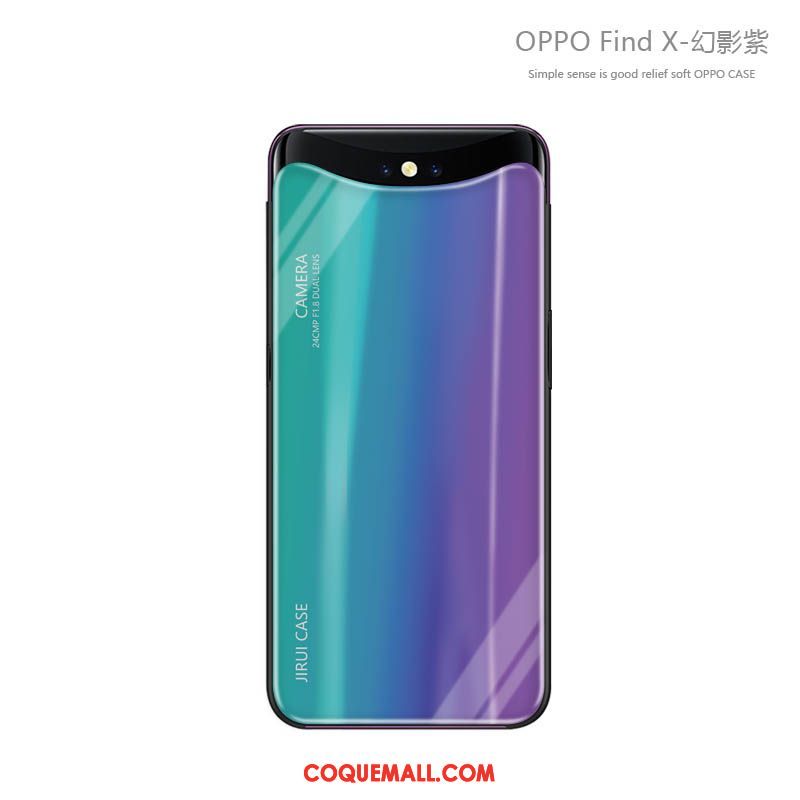 Étui Oppo Find X Personnalité Marque De Tendance Verre, Coque Oppo Find X Incassable Silicone