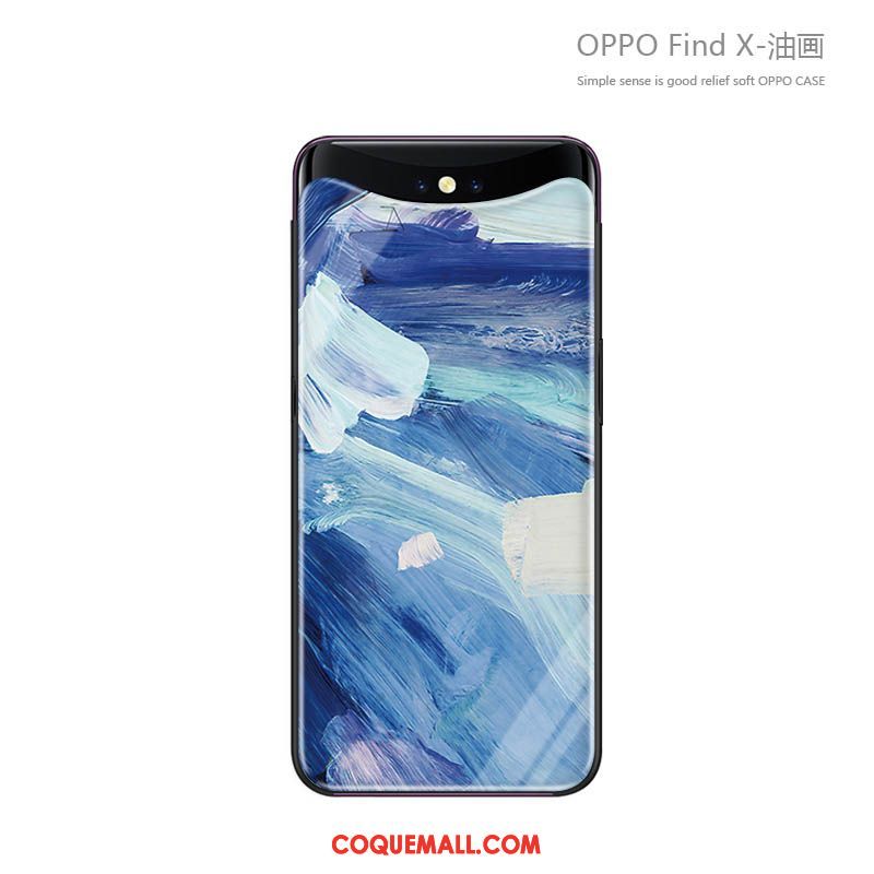 Étui Oppo Find X Personnalité Marque De Tendance Verre, Coque Oppo Find X Incassable Silicone