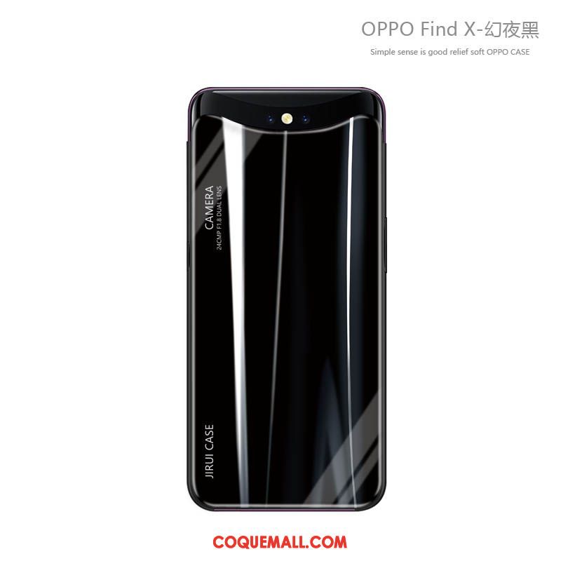 Étui Oppo Find X Personnalité Marque De Tendance Verre, Coque Oppo Find X Incassable Silicone