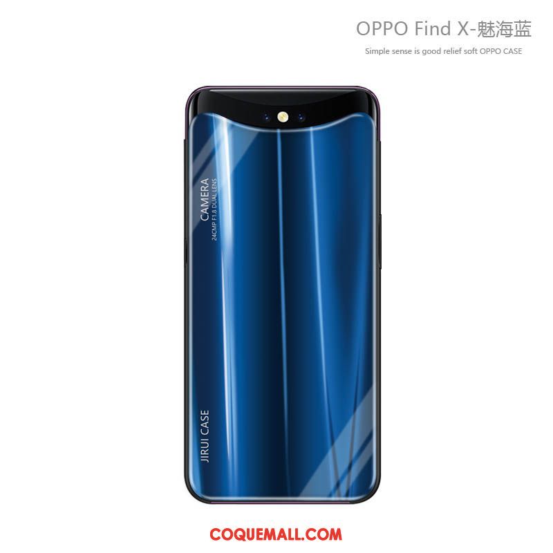 Étui Oppo Find X Personnalité Marque De Tendance Verre, Coque Oppo Find X Incassable Silicone