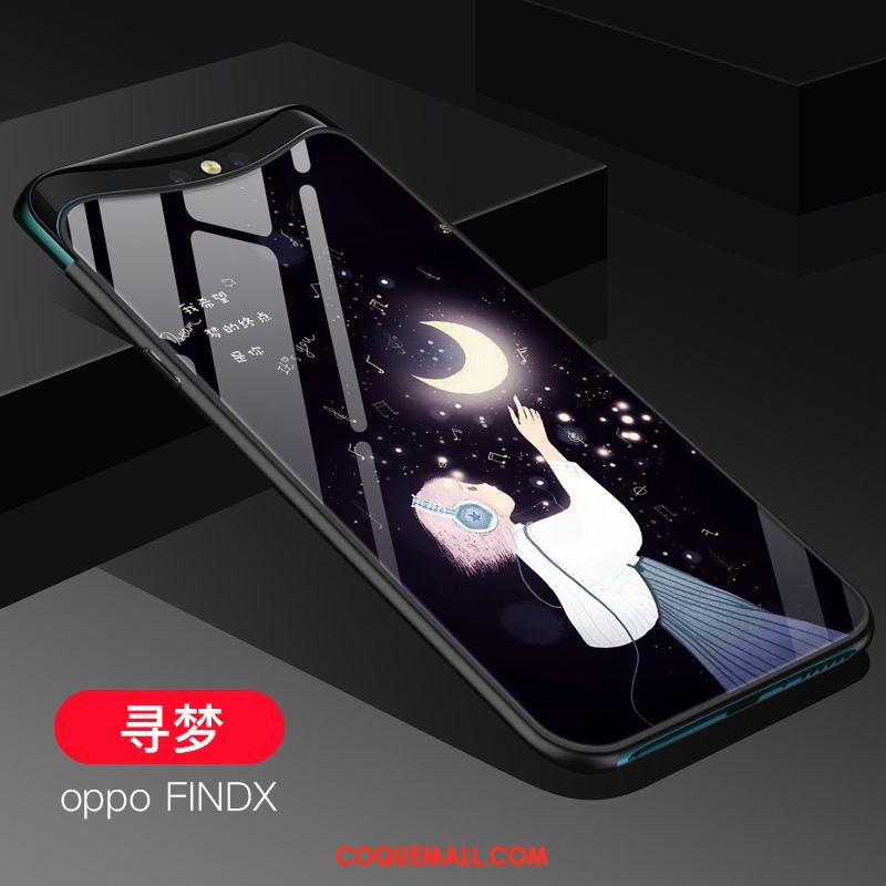 Étui Oppo Find X Rouge Personnalité Net Rouge, Coque Oppo Find X Modèle Fleurie Silicone