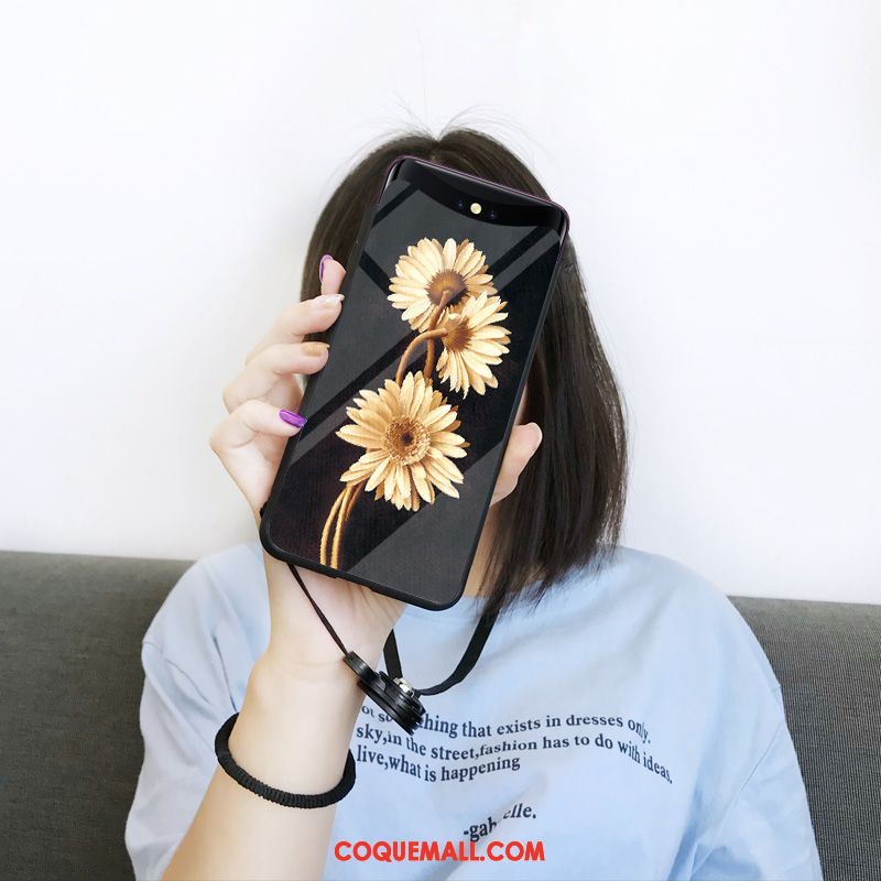 Étui Oppo Find X Téléphone Portable Incassable Protection, Coque Oppo Find X Ornements Suspendus Fleur