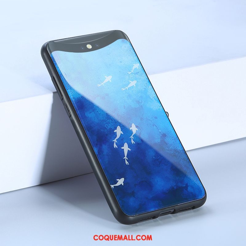 Étui Oppo Find X Verre Nouveau Tendance, Coque Oppo Find X Téléphone Portable Style Chinois