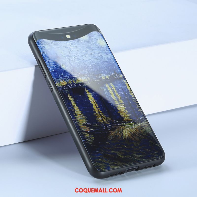 Étui Oppo Find X Verre Nouveau Tendance, Coque Oppo Find X Téléphone Portable Style Chinois