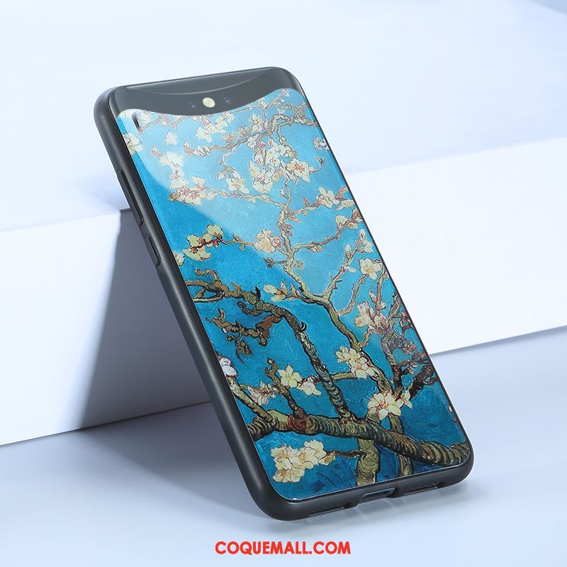 Étui Oppo Find X Verre Nouveau Tendance, Coque Oppo Find X Téléphone Portable Style Chinois