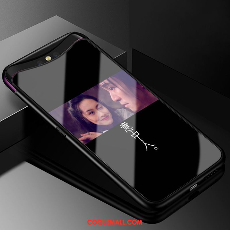 Étui Oppo Find X Violet Personnalité Foncé, Coque Oppo Find X Bordure Mode