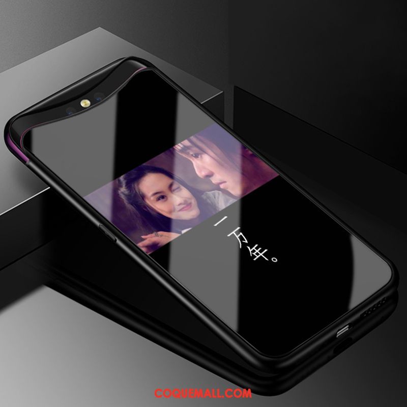 Étui Oppo Find X Violet Personnalité Foncé, Coque Oppo Find X Bordure Mode