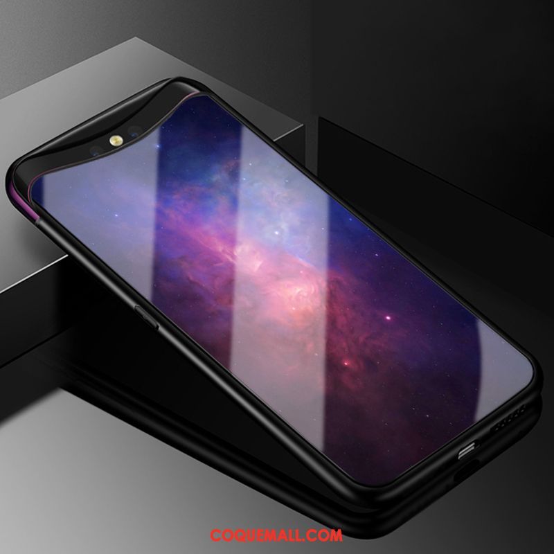 Étui Oppo Find X Violet Personnalité Foncé, Coque Oppo Find X Bordure Mode