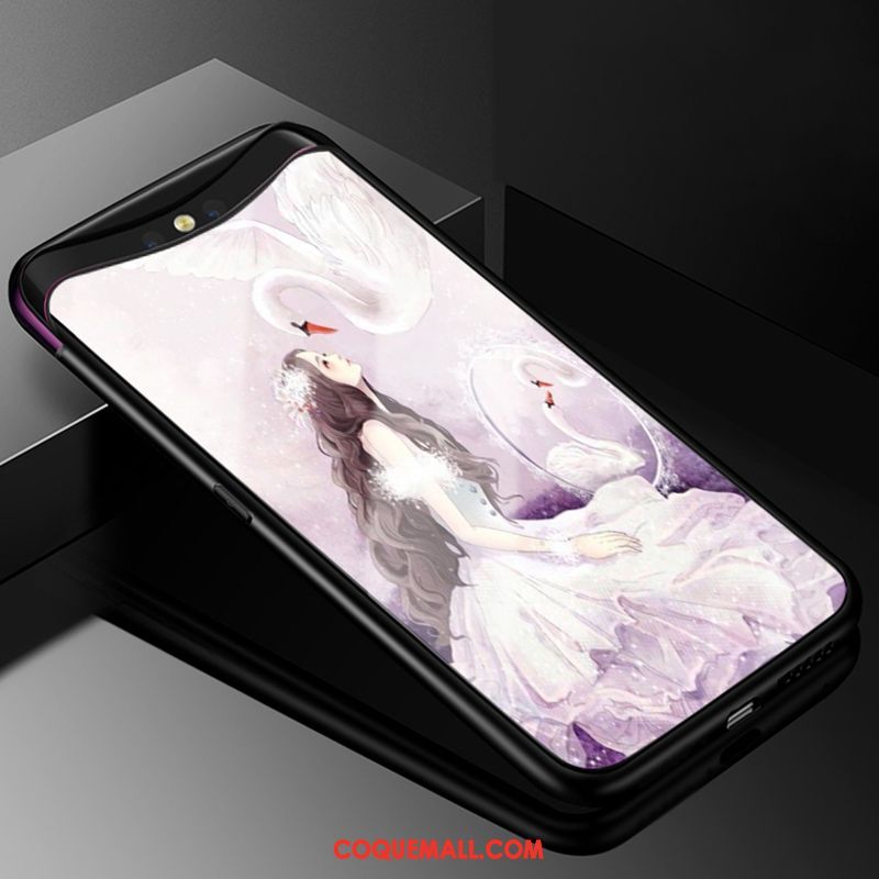 Étui Oppo Find X Violet Personnalité Foncé, Coque Oppo Find X Bordure Mode