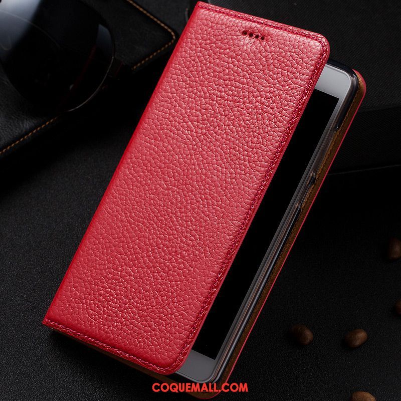 Étui Oppo Find X Étui En Cuir Protection Téléphone Portable, Coque Oppo Find X Bleu Cuir Véritable