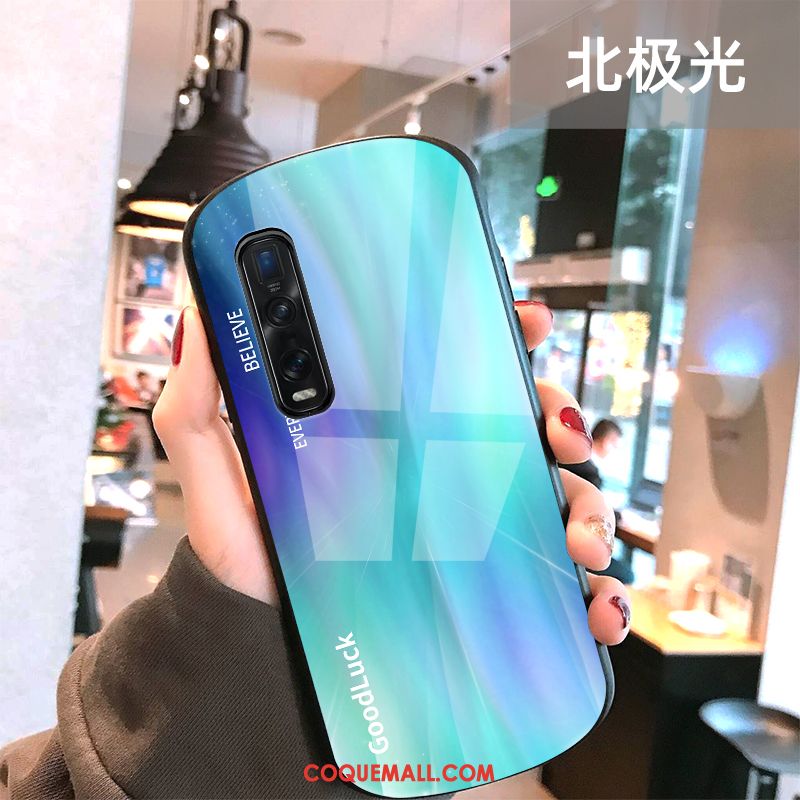 Étui Oppo Find X2 Pro Bleu Incassable Refroidissement, Coque Oppo Find X2 Pro Difficile Créatif