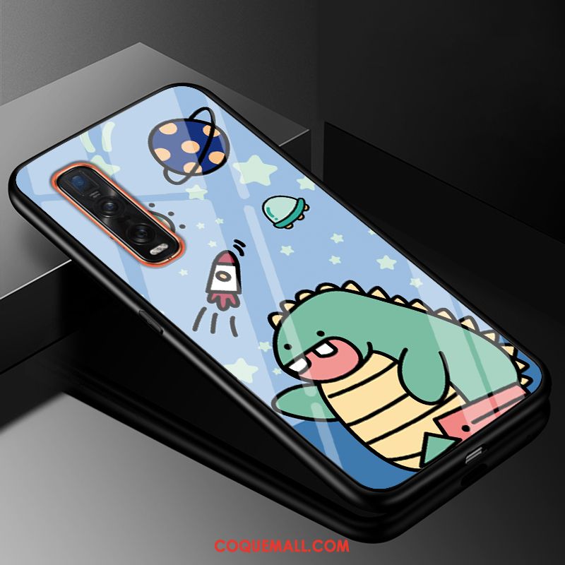 Étui Oppo Find X2 Pro Fluide Doux Dessin Animé Bleu, Coque Oppo Find X2 Pro Silicone Tout Compris