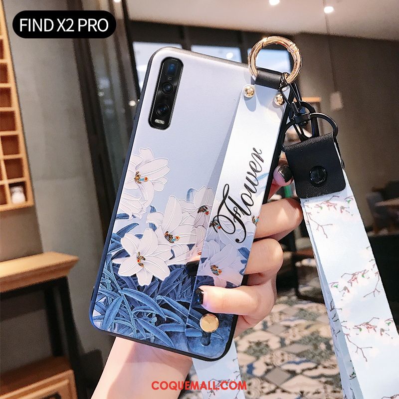 Étui Oppo Find X2 Pro Protection Bleu Tout Compris, Coque Oppo Find X2 Pro Fluide Doux Silicone