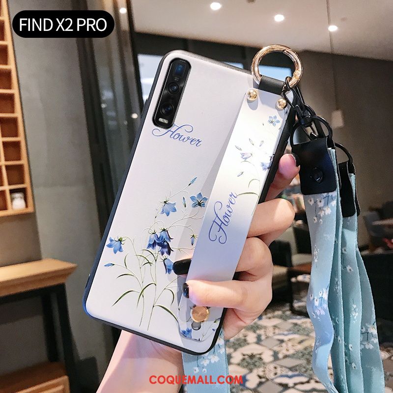 Étui Oppo Find X2 Pro Protection Bleu Tout Compris, Coque Oppo Find X2 Pro Fluide Doux Silicone