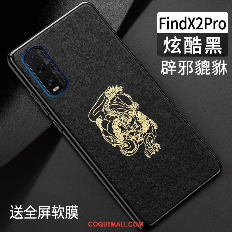 Étui Oppo Find X2 Pro Tendance Style Chinois Protection, Coque Oppo Find X2 Pro Tout Compris Silicone