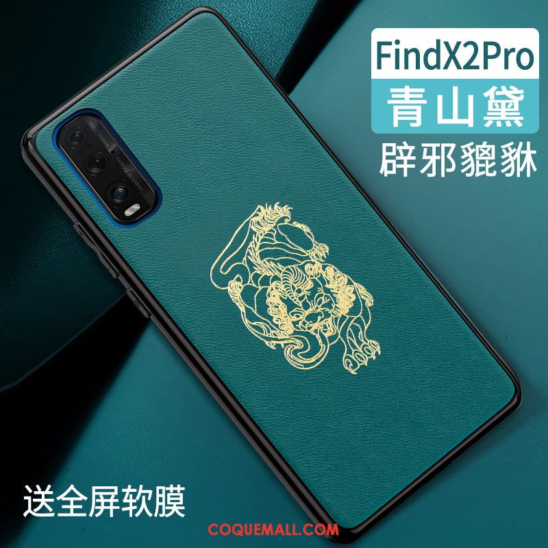 Étui Oppo Find X2 Pro Tendance Style Chinois Protection, Coque Oppo Find X2 Pro Tout Compris Silicone