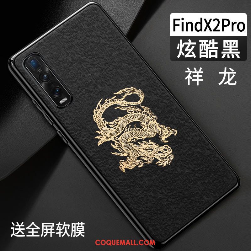 Étui Oppo Find X2 Pro Tendance Style Chinois Protection, Coque Oppo Find X2 Pro Tout Compris Silicone