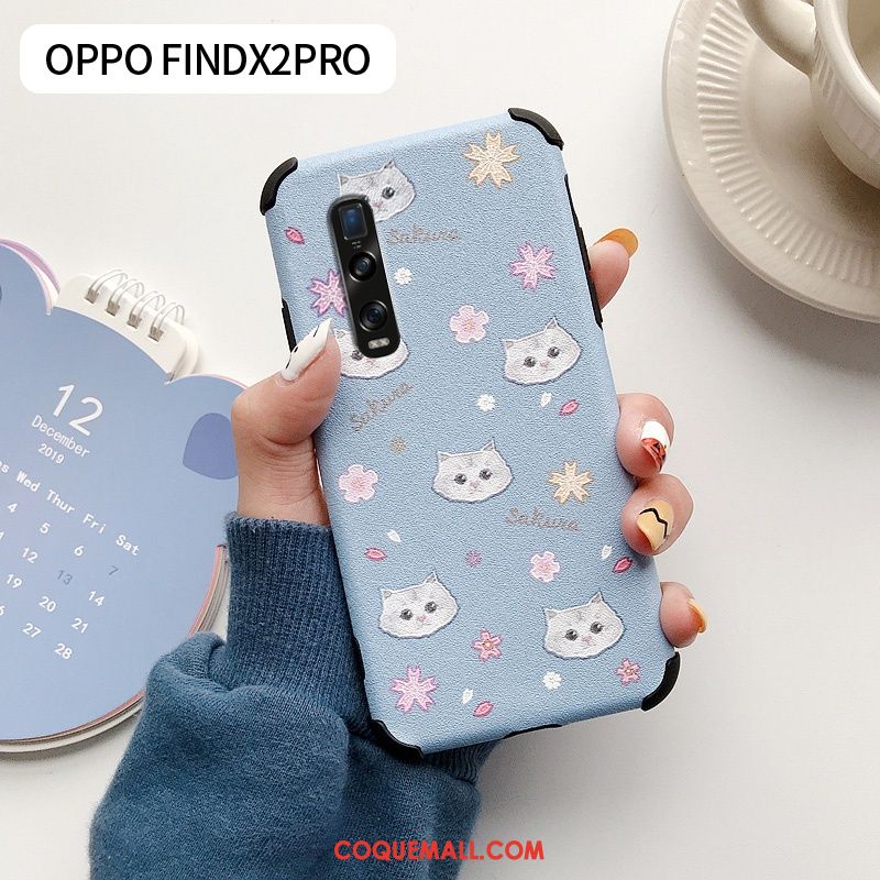 Étui Oppo Find X2 Pro Téléphone Portable En Cuir Soie Mulberry, Coque Oppo Find X2 Pro Fluide Doux Protection