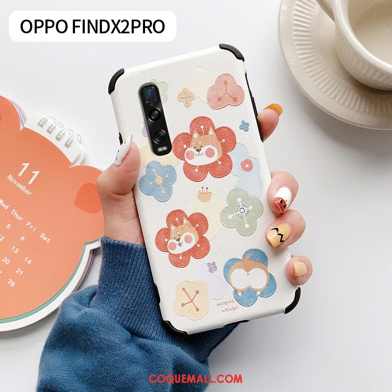 Étui Oppo Find X2 Pro Téléphone Portable En Cuir Soie Mulberry, Coque Oppo Find X2 Pro Fluide Doux Protection