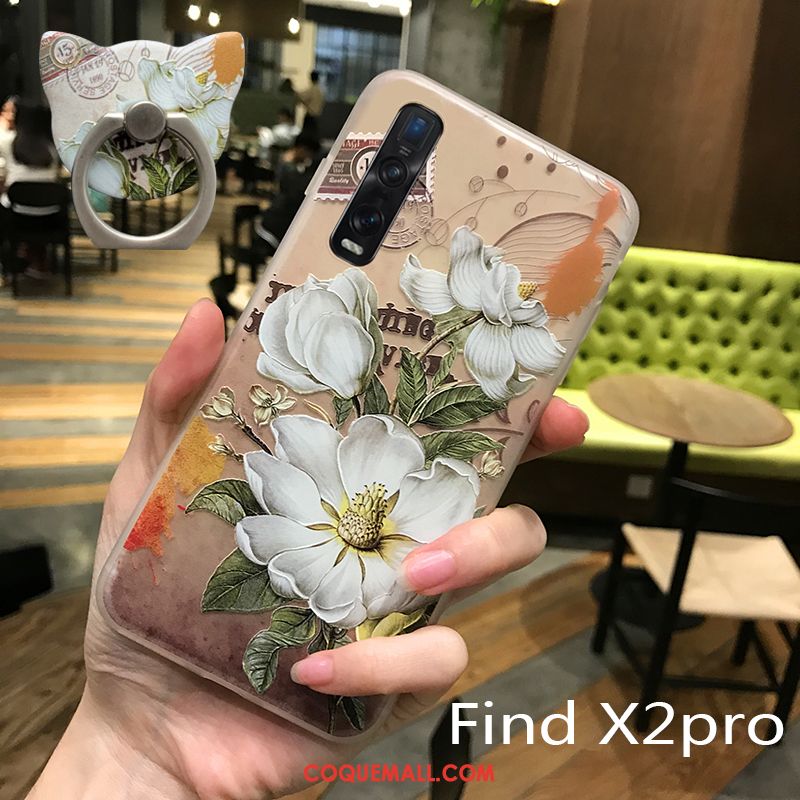 Étui Oppo Find X2 Pro Vent Tout Compris Transparent, Coque Oppo Find X2 Pro Incassable Vintage