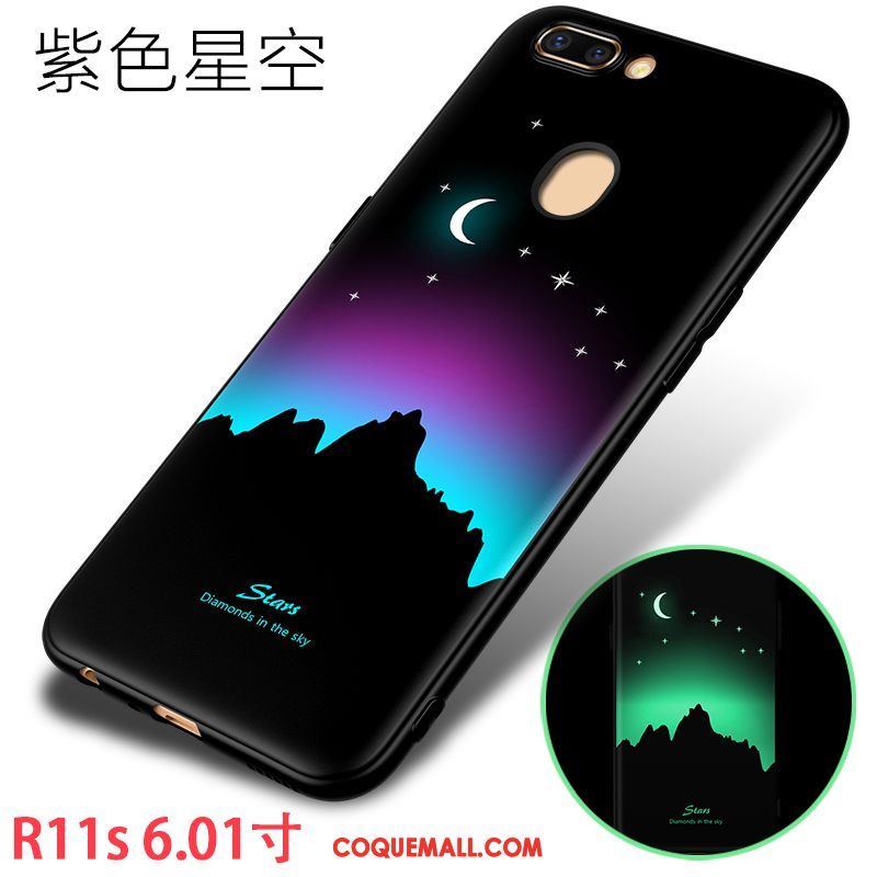 Étui Oppo R11s Bleu Silicone Très Mince, Coque Oppo R11s Tendance Incassable