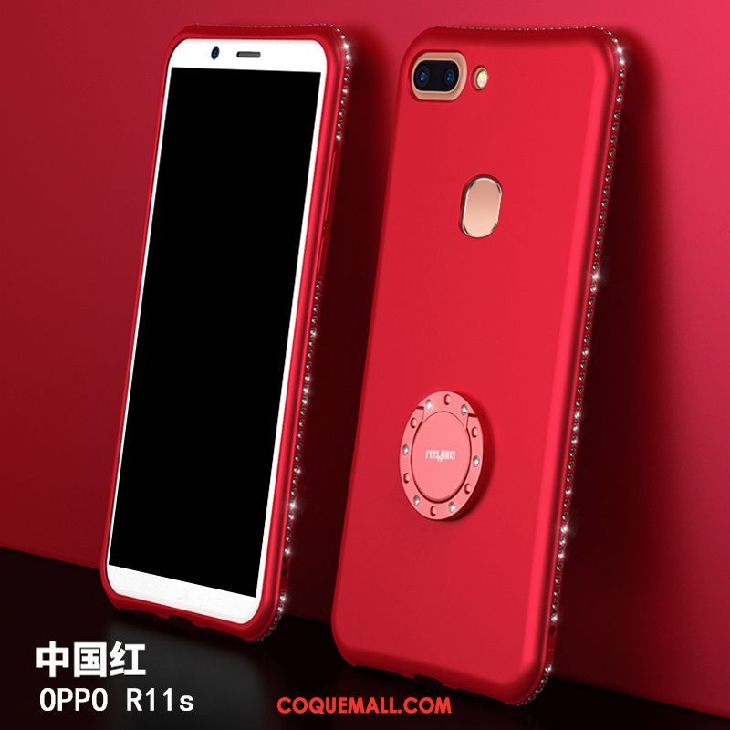 Étui Oppo R11s Fluide Doux Net Rouge Tout Compris, Coque Oppo R11s Rouge Créatif