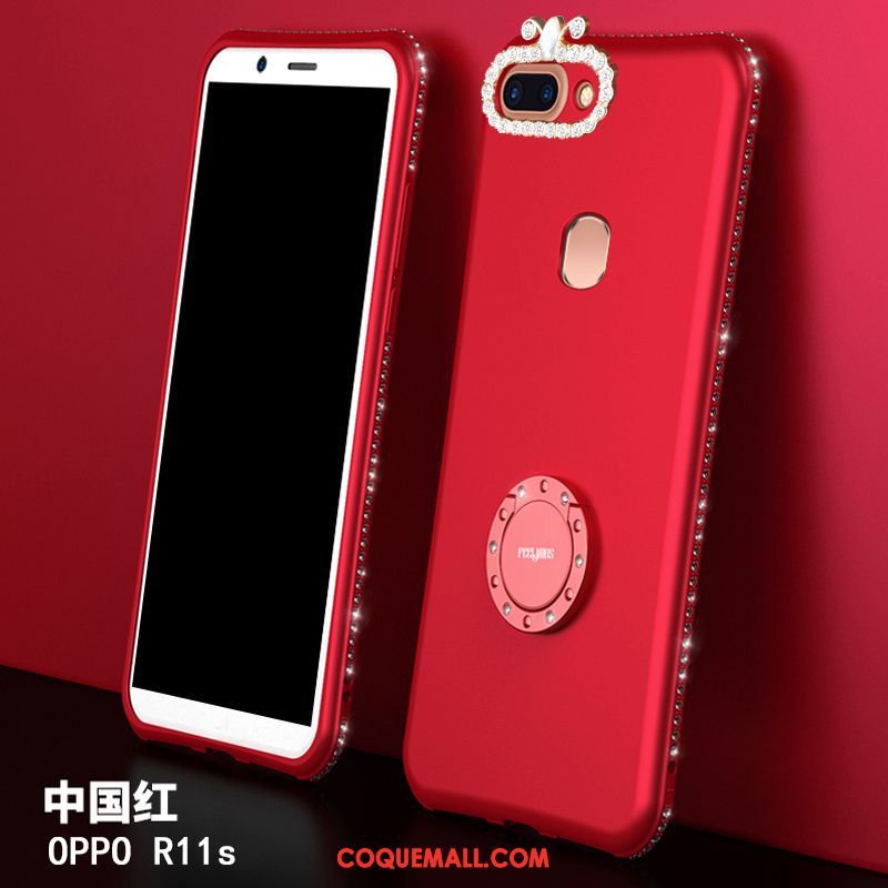 Étui Oppo R11s Fluide Doux Net Rouge Tout Compris, Coque Oppo R11s Rouge Créatif