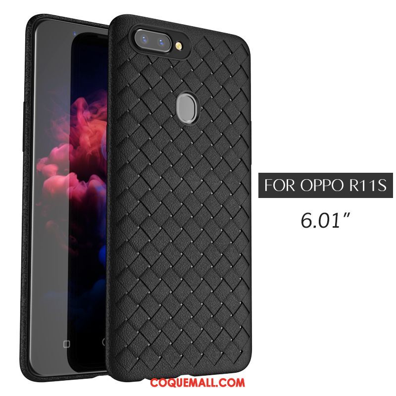 Étui Oppo R11s Noir Fluide Doux Personnalité, Coque Oppo R11s Protection Antidérapant