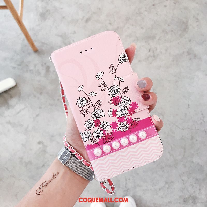 Étui Oppo R11s Perle Vert Téléphone Portable, Coque Oppo R11s Floral Étui En Cuir