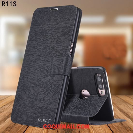 Étui Oppo R11s Rose Incassable Protection, Coque Oppo R11s Téléphone Portable Étui En Cuir