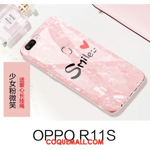 Étui Oppo R11s Rose Incassable Tout Compris, Coque Oppo R11s Ornements Suspendus Marque De Tendance