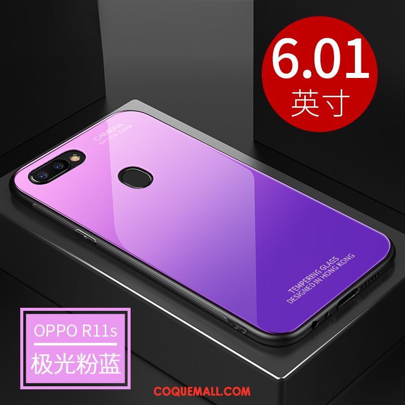 Étui Oppo R11s Silicone Tempérer Tout Compris, Coque Oppo R11s Verre Personnalité